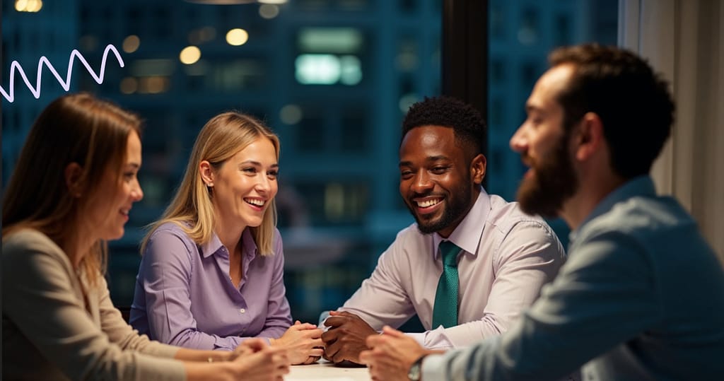 HR professionals in a meeting discussing strategies to design employee benefits that balance cost and employee value.