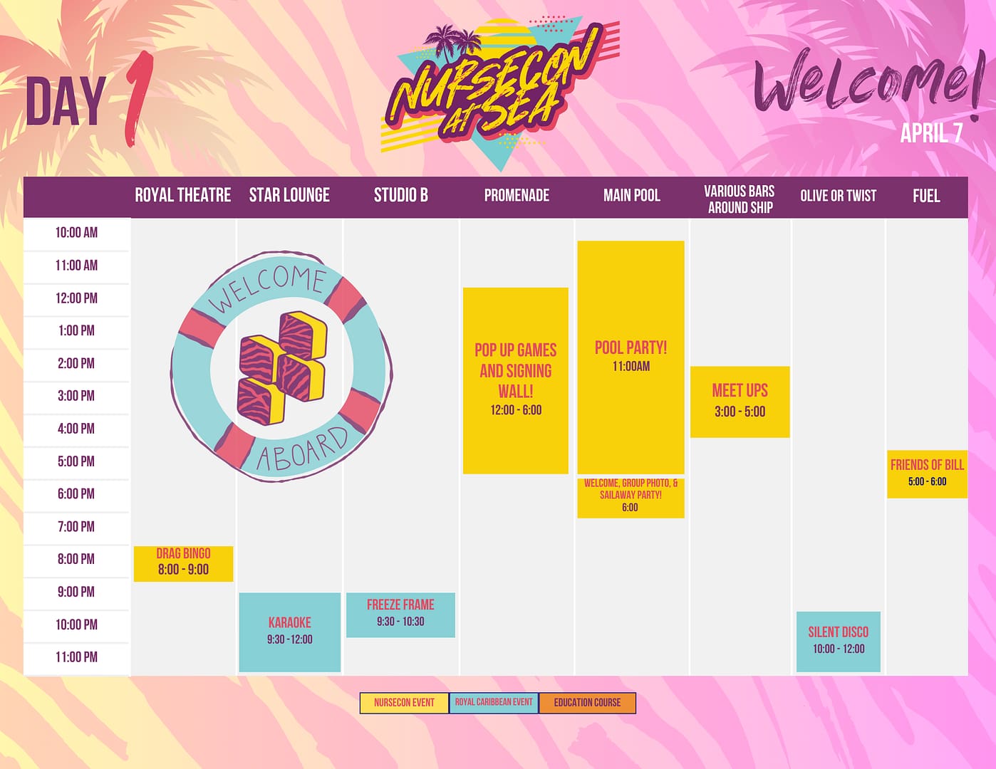 NurseCon at Sea schedule
