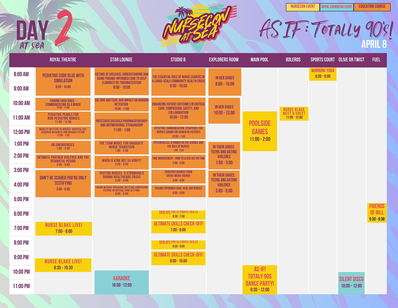 NurseCon at Sea schedule