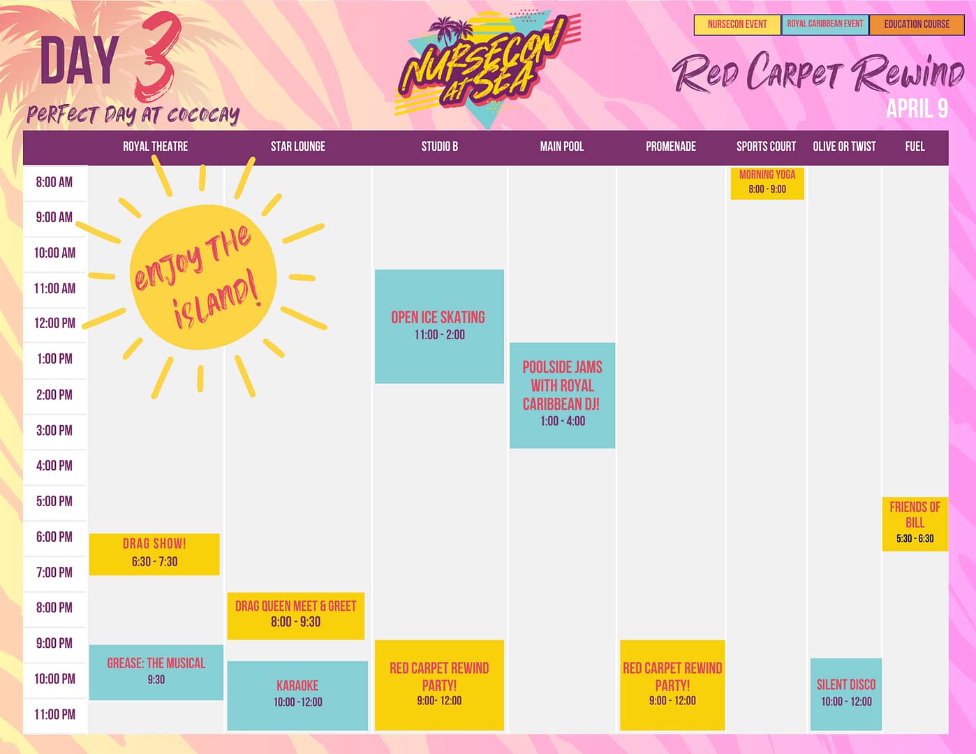 NurseCon at Sea schedule