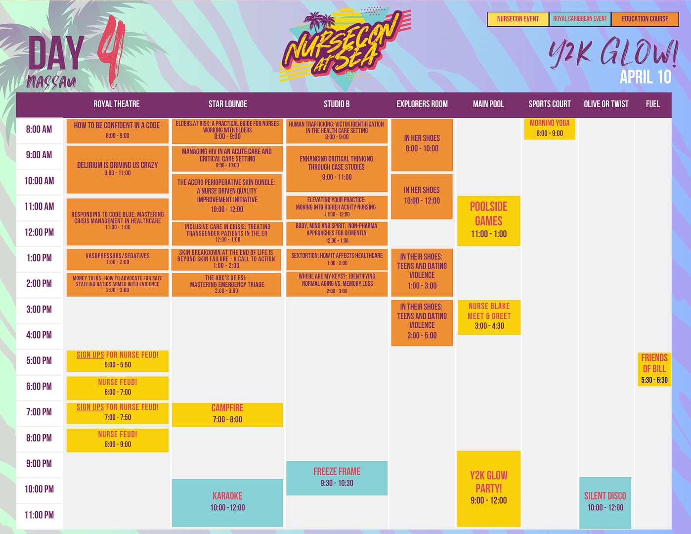 NurseCon at Sea schedule